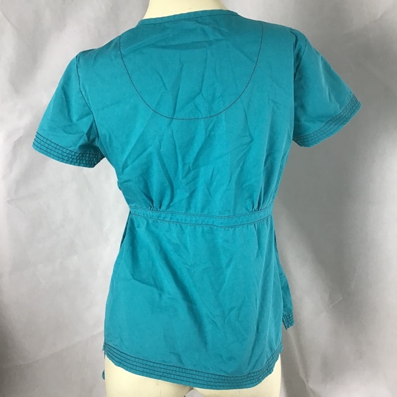 KOI By Kathy Peterson Scrub Top Size S Medical z6 - Picture 3 of 6